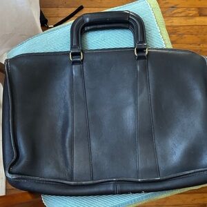 Coach Black Leather Men's Briefcase